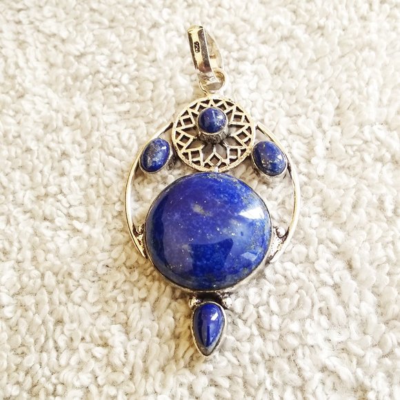 NatureLoversJewelry Jewelry - UNIQUE Boho Lapis Lazuli & Sterling Pendant
